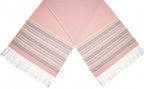 Cwi Sjaal Gestreept dames 180 x 65 cm polyester lichtroze