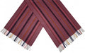 sjaal Gestreept dames 180 x 65 cm polyester/viscose oudroze