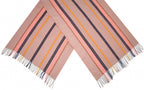 sjaal Gestreept dames 180x65 cm polyester/viscose zalmroze