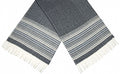 Cwi Sjaal Gestreept dames 180 x 65 cm polyester zwart
