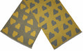 sjaal hart dames 180 x 63 cm polyester/viscose geel/grijs