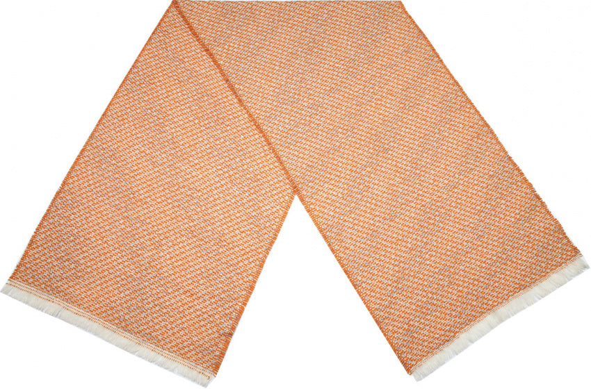 Cwi Sjaal Houndstooth Optic dames 190 x 57 cm polyester oranje