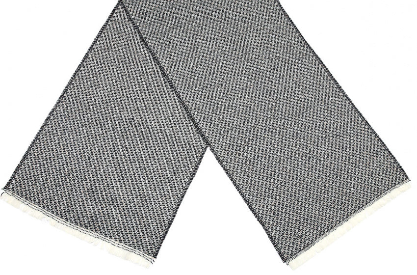 Cwi Sjaal Houndstooth Optic dames 190 x 57 cm polyester zwart