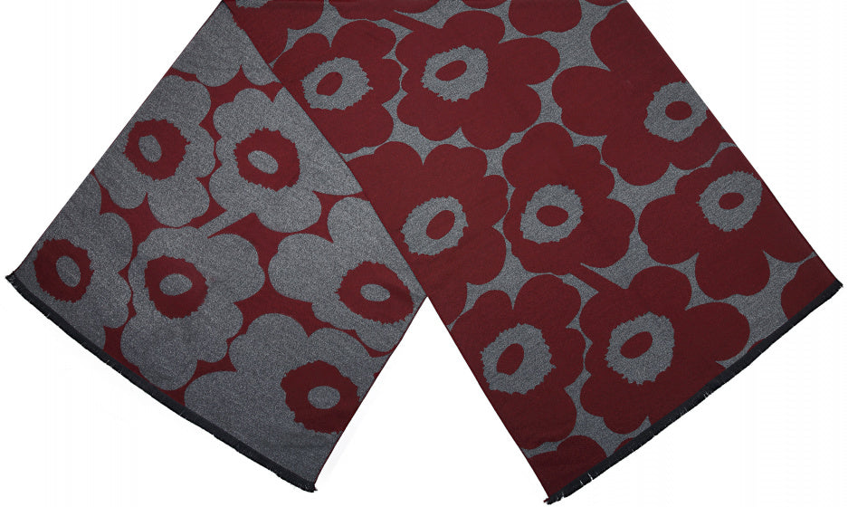 Cwi Sjaal met bloemenprint dames 180 x 63 cm polyester rood