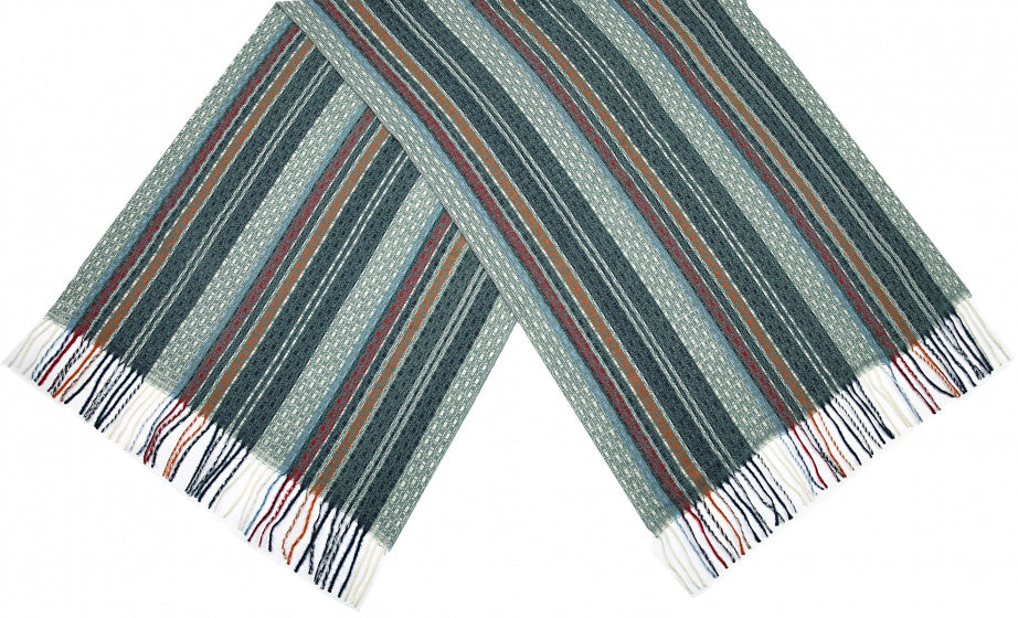 sjaal met print dames 180 x 65 cm polyester groen one-size
