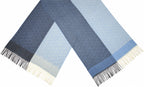 sjaal Patroon dames 180 x 68 cm polyester blauw