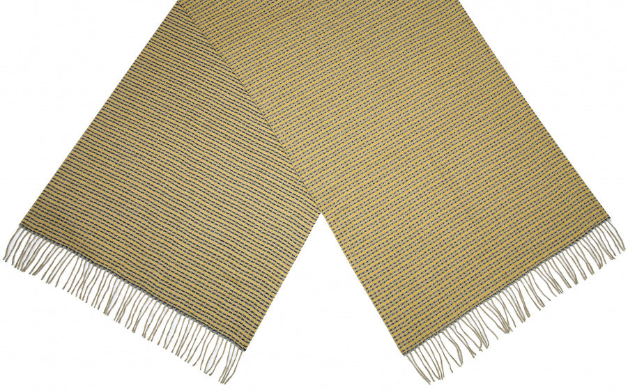 sjaal print dames 180 x 60 cm polyester geel one-size