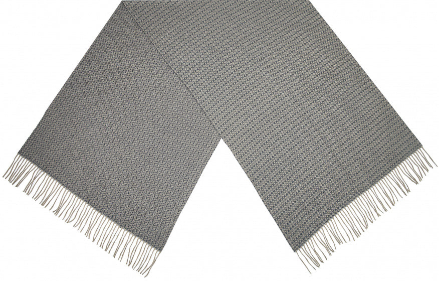 sjaal print dames 180 x 60 cm polyester grijs one-size