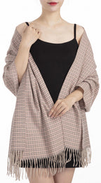 Cwi Sjaal print dames 180 x 60 cm polyester roze one-size