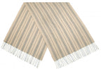 Cwi Sjaal Stripes dames 65 x 180 cm acryl beige