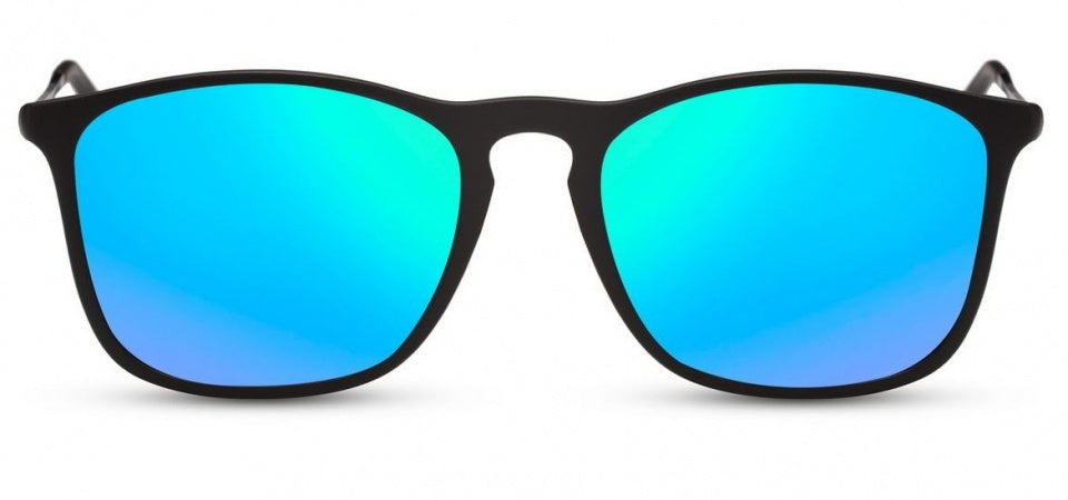 zonnebril heren vierkant cat.3 zwart/blauw (CWI491)