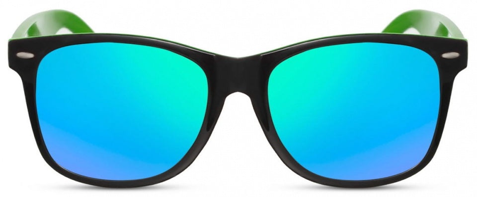 zonnebril heren vierkant zwart-groen/blauw (CWI2502)