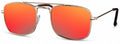 zonnebril rechthoekig heren cat. 3 goud/rood