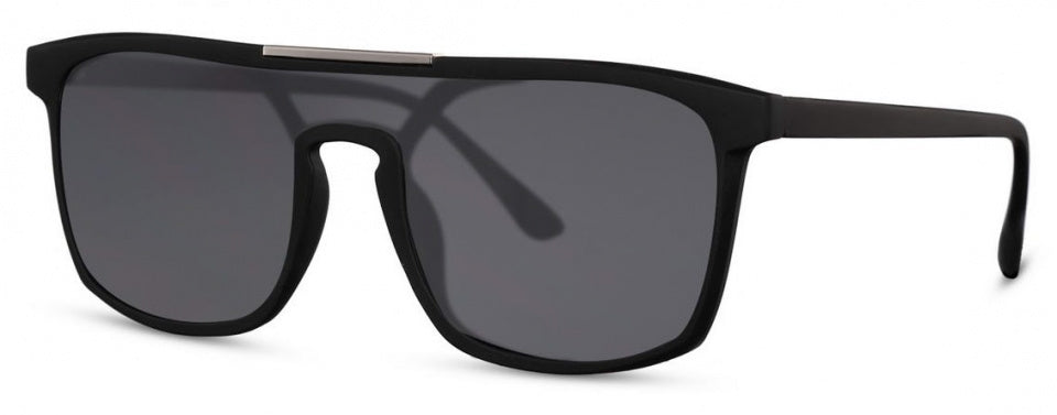 zonnebril rechthoekig unisex cat. 3 zwart/smoke