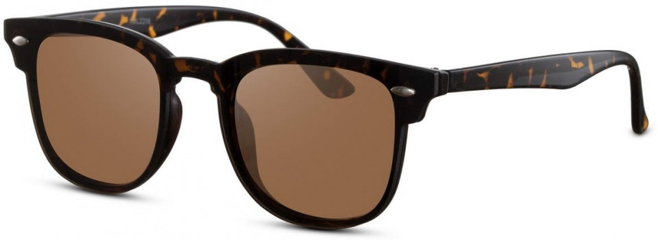 zonnebril unisex vierkant gevlamd bruin (CWI2206)