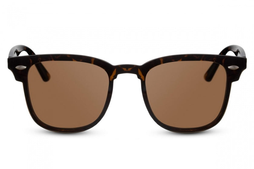zonnebril unisex vierkant gevlamd bruin (CWI2206)