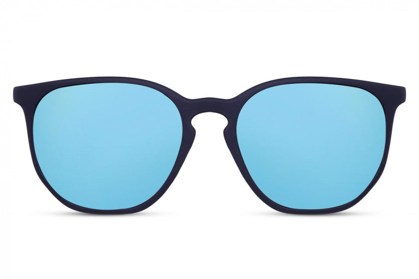 zonnebril unisex panto volledig omrand cat. 2 blauw