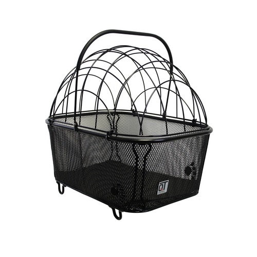 Cycletech Hondenmand Palermo met koepel 55 liter zwart