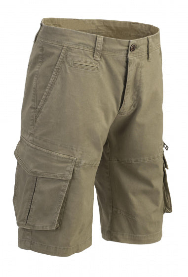 outdoorshort heren katoen kaki maat M