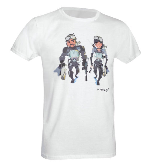 T-shirt Navy Seal Team heren katoen wit maat M