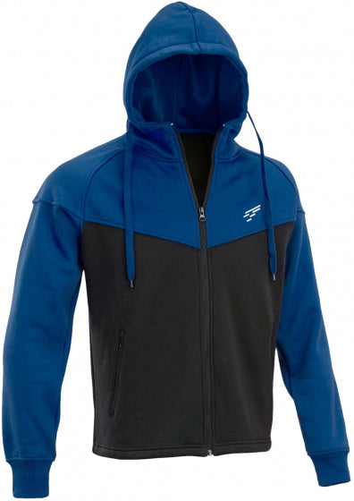 vest heren polyester/katoen zwart/blauw maat M