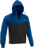vest heren polyester/katoen zwart/blauw maat S