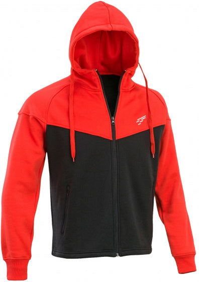 vest heren polyester/katoen zwart/rood maat XL