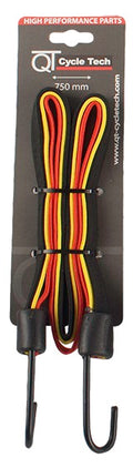 Qtcycletech Qt cycle tech triobinder met haken zwart/geel/rood 75cm op kaart