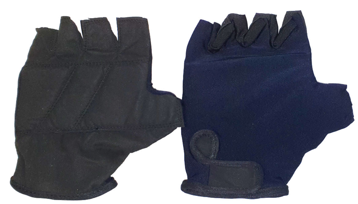Hzb solid comfort lycra fiets fitness handschoen donker blauw l