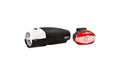 Spanninga verlichting set zwart goma + batterijen blister