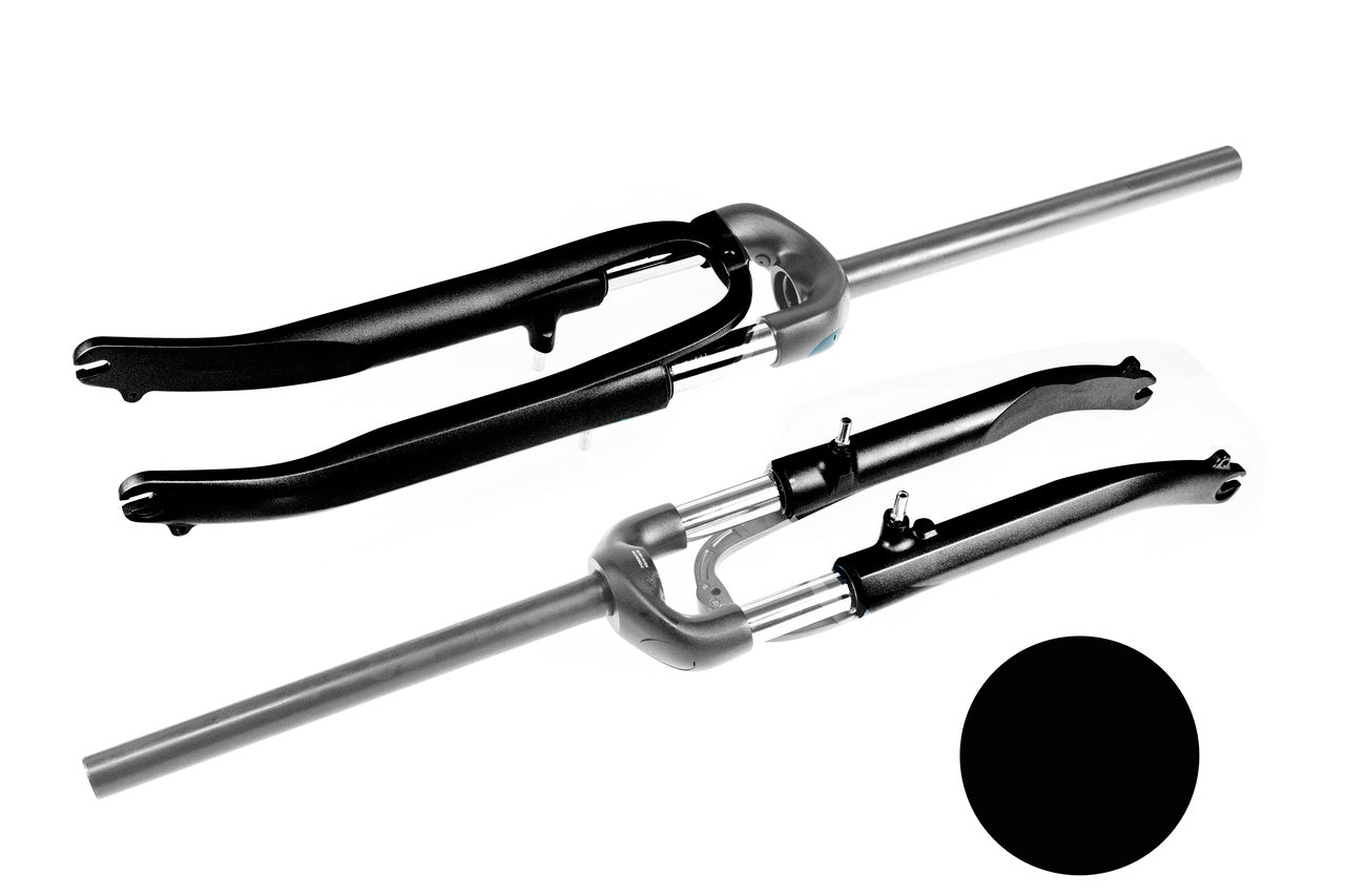 Gazelle voorvork verend 28inch 1 1/8 338mm magura v-brake mat zwart