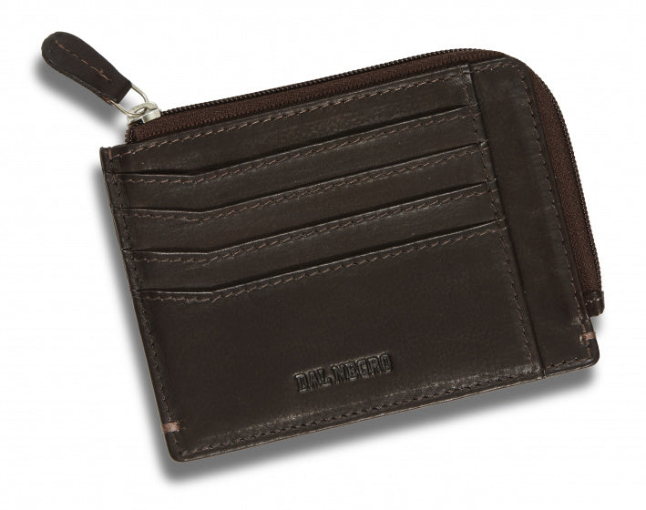 pashouder en portemonnee Rfid 11 x 9 cm leer bruin