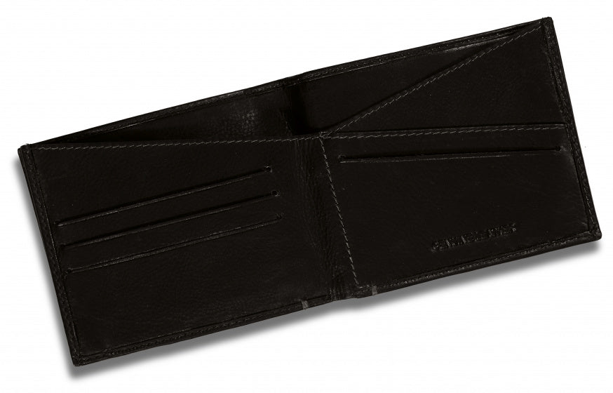 portemonnee Rfid 11,5 x 9,5 cm leer donkerbruin