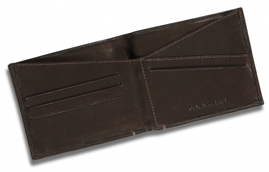 portemonnee Rfid 9,5 x 11,5 cm leer bruin