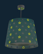 hanglamp Stars glow in the dark 33 cm 60W turquoise