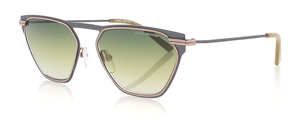 zonnebril DHS218 piloot RVS cat. 3 groen/roségoud