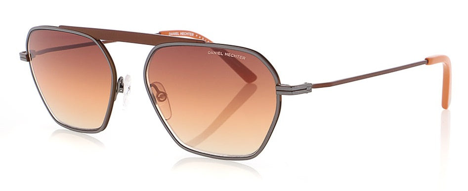 zonnebril DHS219 heren piloot RVS cat. 3 oranje/bruin