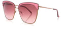 zonnebril DHS234 dames cat-eye RVS cat. 3 roze