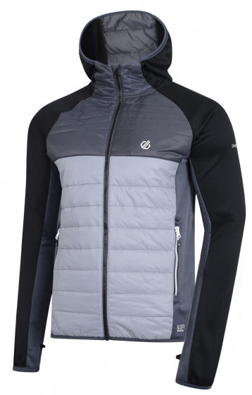 jas Hybride heren polyester zwart/grijs maat XXS