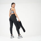 joggingsbroek Loiter dames polyester/katoen zwart mt XS