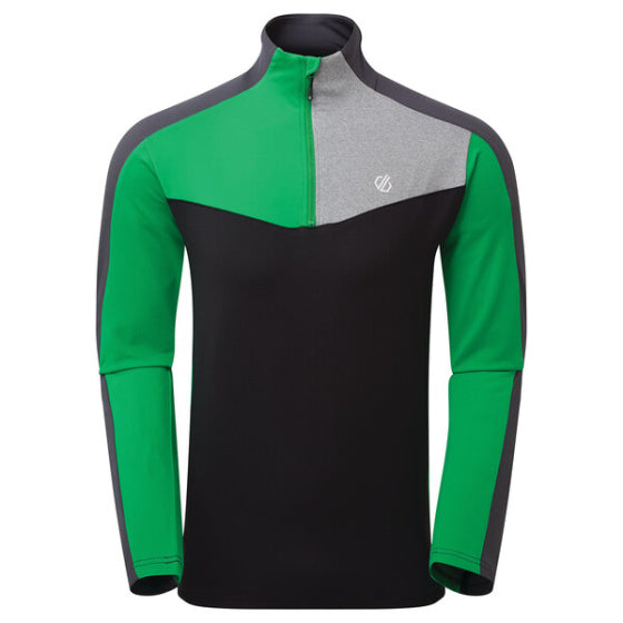 longsleeve Depose heren polyester groen/zwart maat L