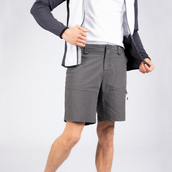 outdoorshort Tuned In II nylon/elastaan zilvergrijs mt 38