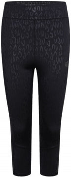 sportlegging Shine Bright 3/4 dames polyester zwart mt XL