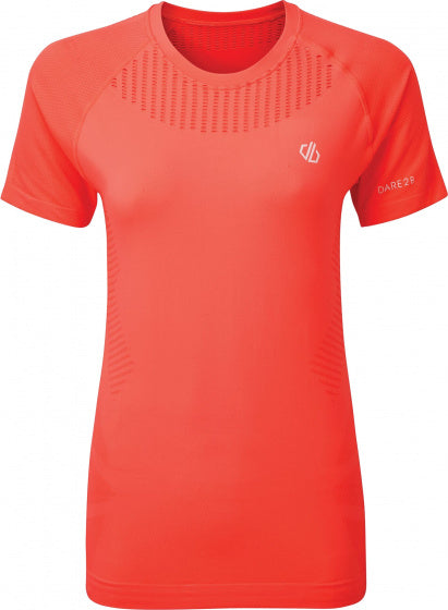 sportshirt Seamless dames polyamide zalmroze mt 36