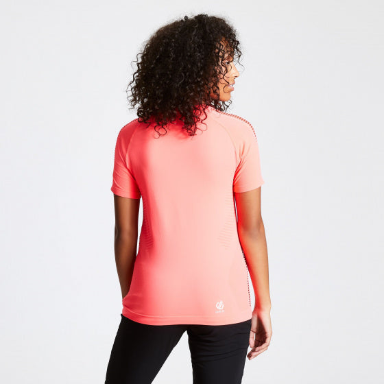 sportshirt Seamless dames polyamide zalmroze mt 36