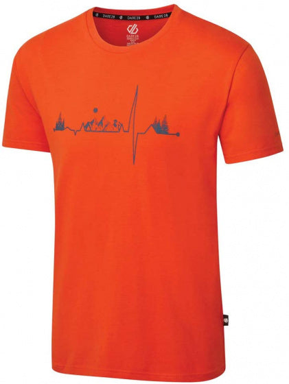T-shirt Differentiate heren katoen oranje maat XS