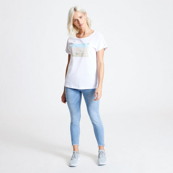 T-shirt Improve dames katoen wit maat 36