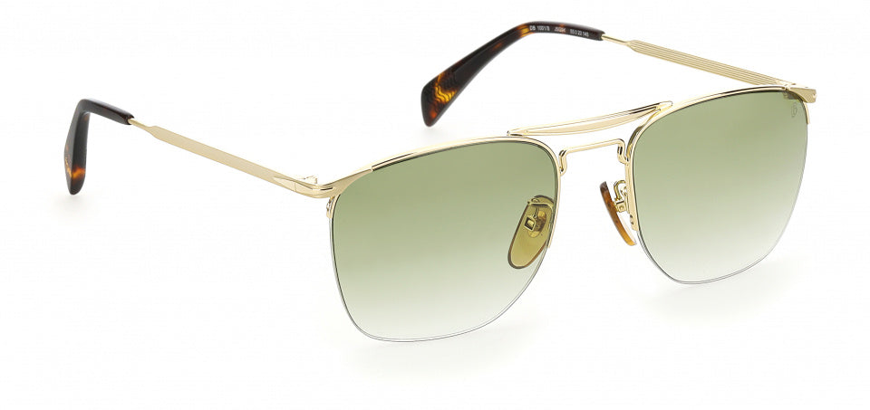 zonnebril 1001/S cat.3 vierkant RVS goud/bruin