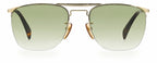 zonnebril 1001/S cat.3 vierkant RVS goud/bruin