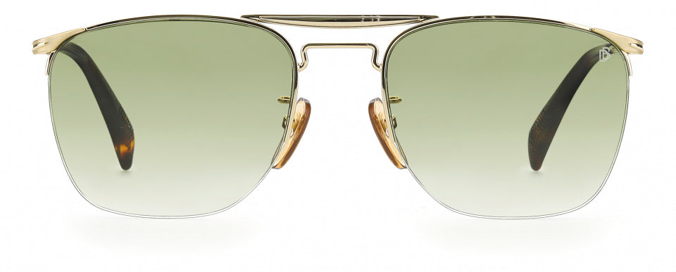 zonnebril 1001/S cat.3 vierkant RVS goud/bruin